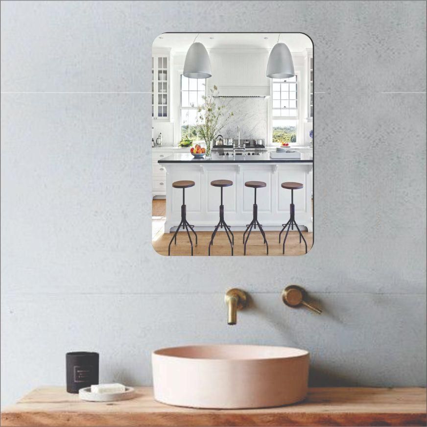 Combo of Oval Shape & Square Shape Mirror (Pack of 2) -TC