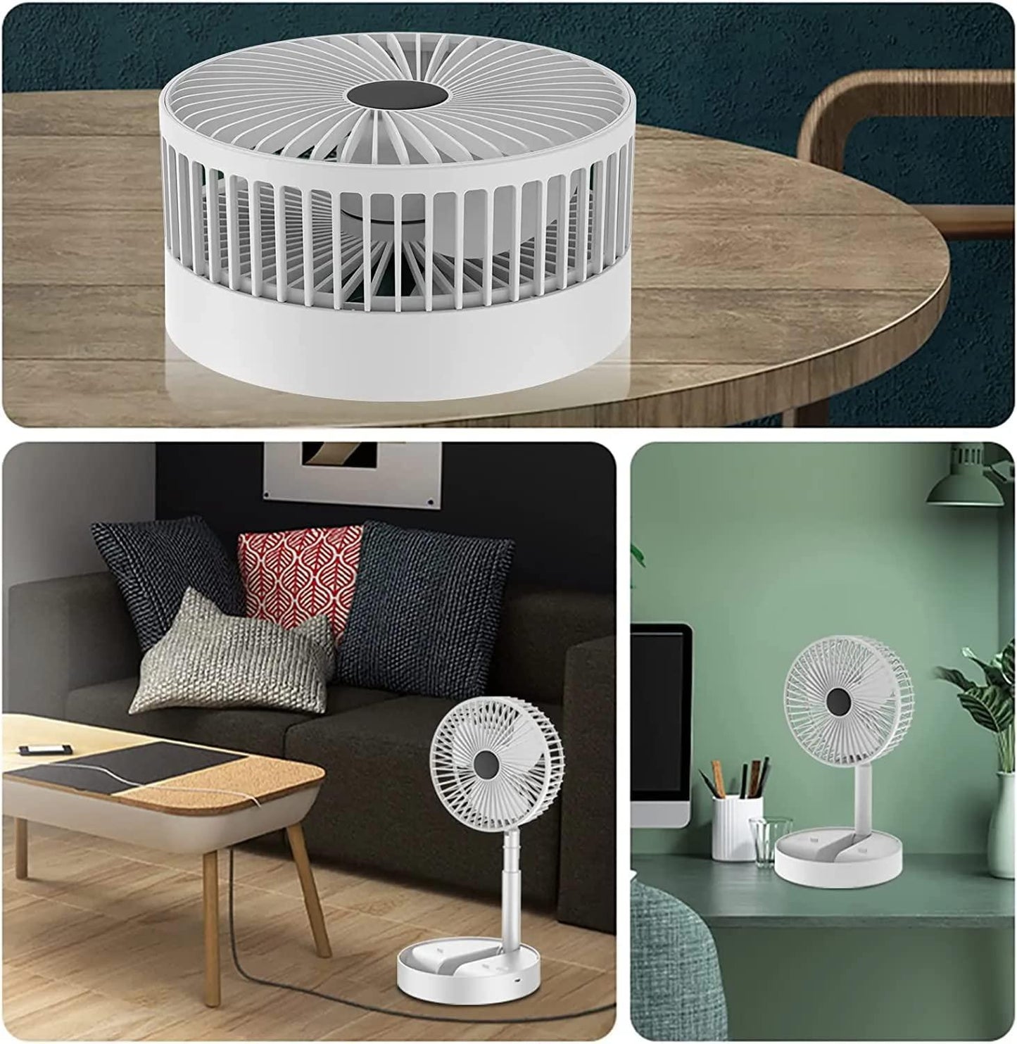 Powerful Rechargeable Table Fan -SC