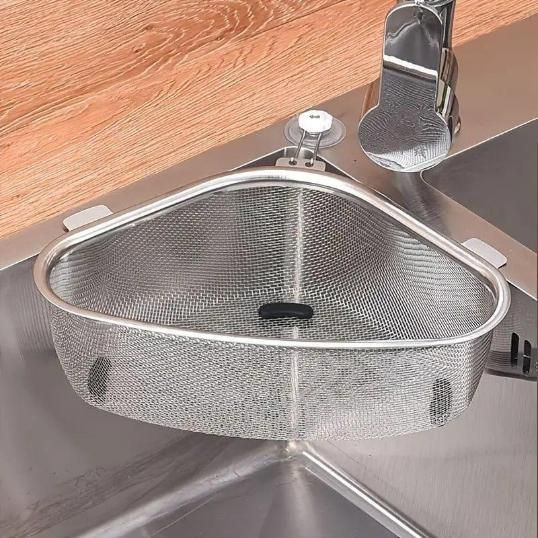 Kitchen Sink Drain Basket Triangle Shape Stainless Steel -KC