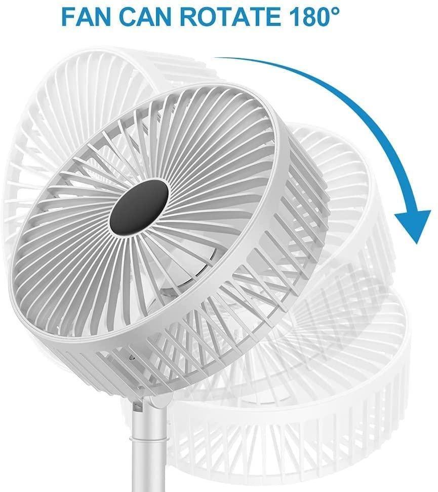 Adjustable Height Telescopic Rechargeable Standing Fan Rechargeable Pedestal Fan  -SC