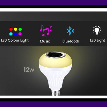 Colour Changing LED Bulb with Bluetooth Speaker & Remote -EC